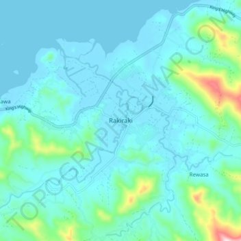 Rakiraki topographic map, elevation, terrain