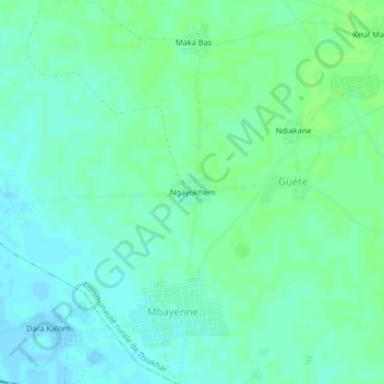 Ngayokhem topographic map, elevation, terrain