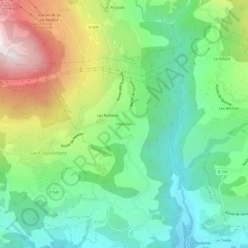 Cherines topographic map, elevation, terrain