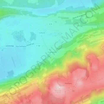 Les Cordiers topographic map, elevation, terrain