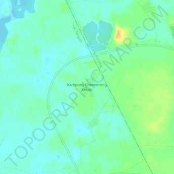Kampung Chenderong Kelubi topographic map, elevation, terrain