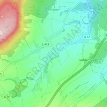 Klein Holtensen topographic map, elevation, terrain