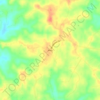 Neely topographic map, elevation, terrain