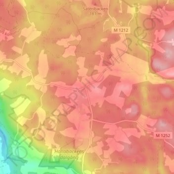 Stenestad topographic map, elevation, terrain