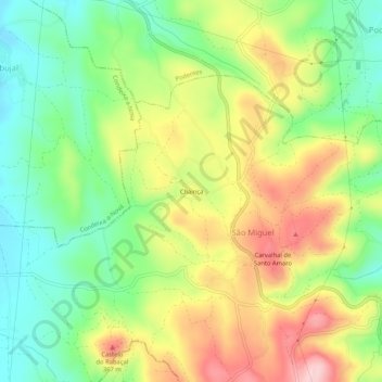 Chainça topographic map, elevation, terrain