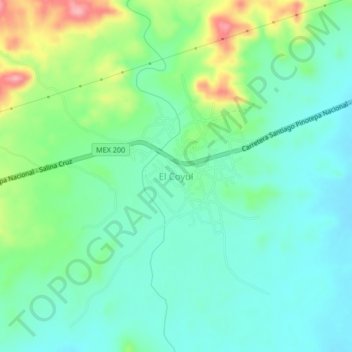 El Coyul topographic map, elevation, terrain
