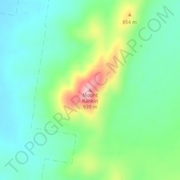 Mount Rankin topographic map, elevation, terrain