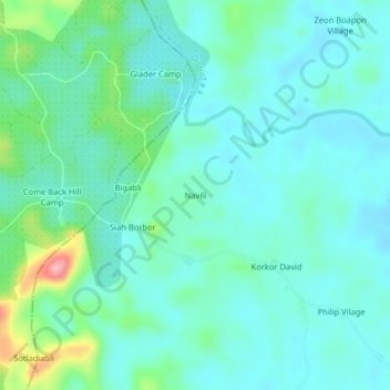 Navili topographic map, elevation, terrain