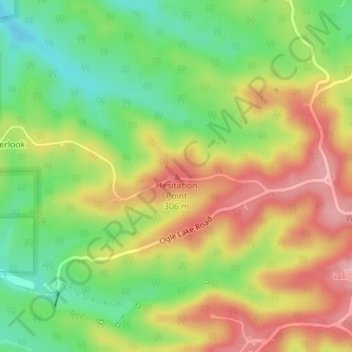 Hesitation Point topographic map, elevation, terrain