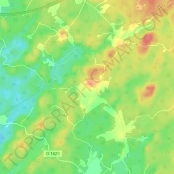 Upptröst topographic map, elevation, terrain