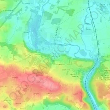 Pont-Réan (Guichen) topographic map, elevation, terrain