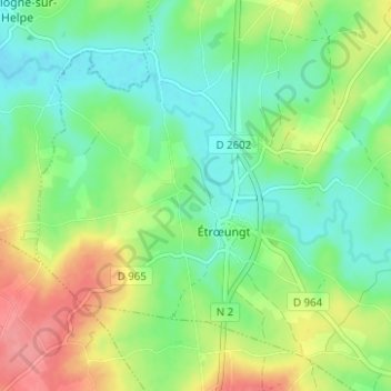 Le Pré Beuson topographic map, elevation, terrain