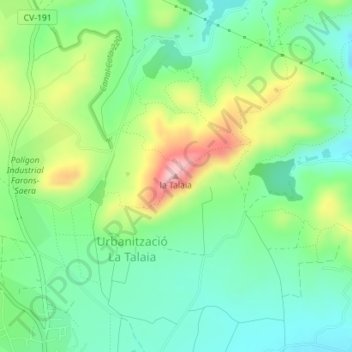 la Talaia topographic map, elevation, terrain