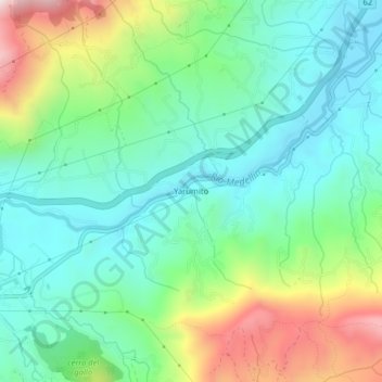 Yarumito topographic map, elevation, terrain