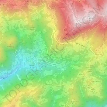 Gorenji Novaki topographic map, elevation, terrain