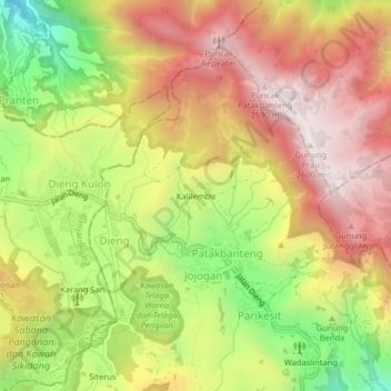 Kalilembu topographic map, elevation, terrain