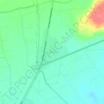 La Ventosa topographic map, elevation, terrain
