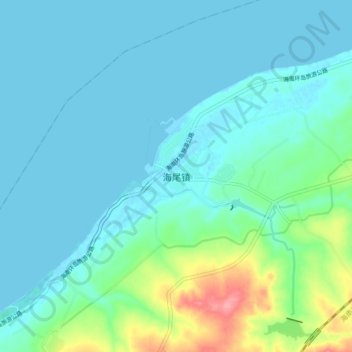 Haiwei topographic map, elevation, terrain