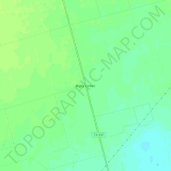 Bigby Corner topographic map, elevation, terrain