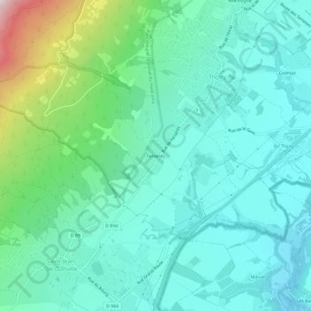 Fenières topographic map, elevation, terrain