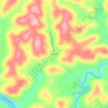 Northfield topographic map, elevation, terrain