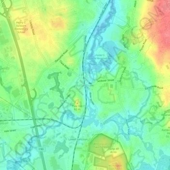 Ballardvale topographic map, elevation, terrain