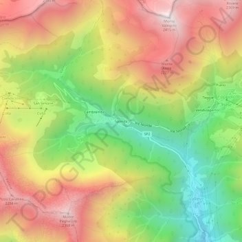 Sponda topographic map, elevation, terrain