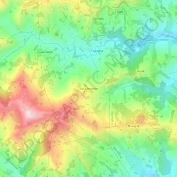 San Clemente topographic map, elevation, terrain