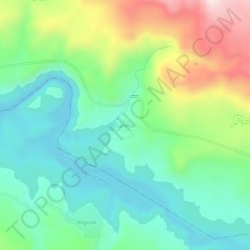 Sanlıca topographic map, elevation, terrain