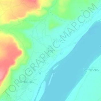 Sho topographic map, elevation, terrain