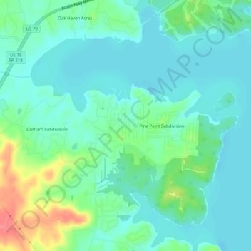 Buchanan Subdivision topographic map, elevation, terrain