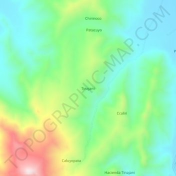 Tinajani topographic map, elevation, terrain