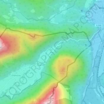 Schanz topographic map, elevation, terrain