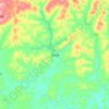 洪水镇 topographic map, elevation, terrain
