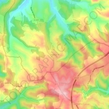 Lamostonie topographic map, elevation, terrain
