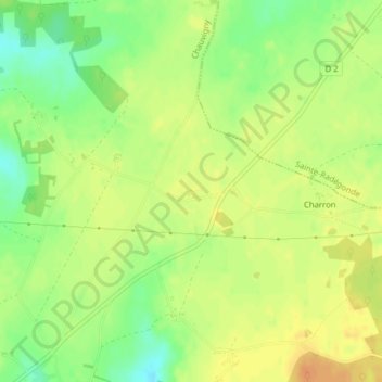 Charreau Bonneau topographic map, elevation, terrain
