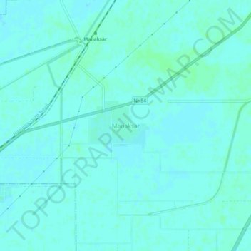 Manaksar topographic map, elevation, terrain