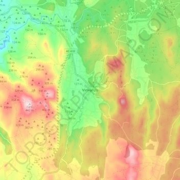 Vimianzo topographic map, elevation, terrain