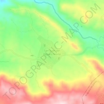 San Juan del Reparo Norte topographic map, elevation, terrain