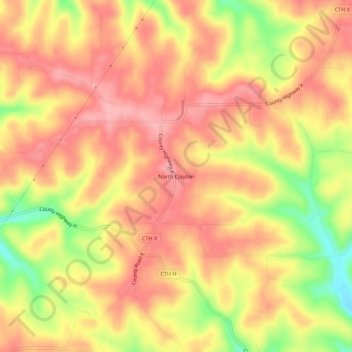 North Clayton topographic map, elevation, terrain