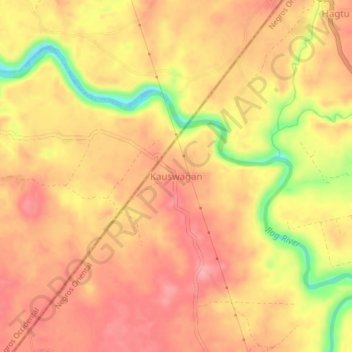 Kauswagan topographic map, elevation, terrain
