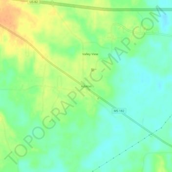 Adaton topographic map, elevation, terrain