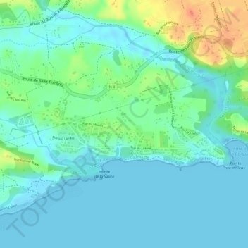 Le Helleux topographic map, elevation, terrain