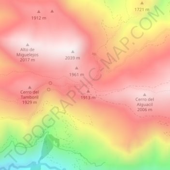 Collado del Alguacil topographic map, elevation, terrain