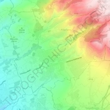 Tala topographic map, elevation, terrain