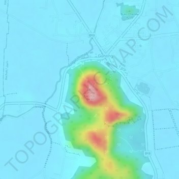 Gunung Panchor topographic map, elevation, terrain