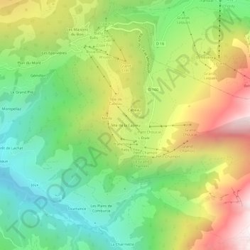 Tête de la Capieu topographic map, elevation, terrain