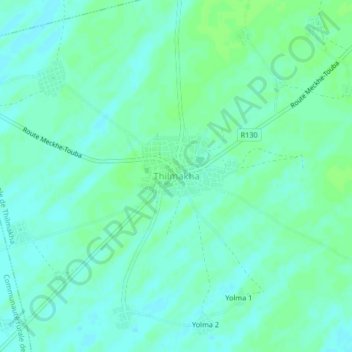 Thilmakha topographic map, elevation, terrain