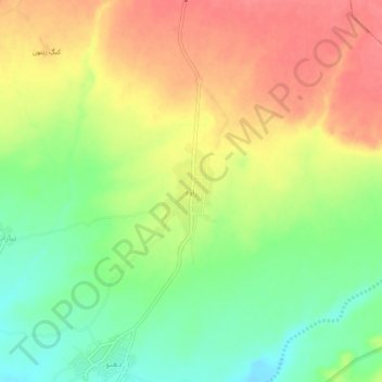 Zaveh topographic map, elevation, terrain