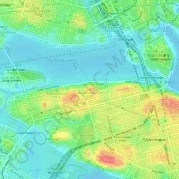 Skinnarviksberget topographic map, elevation, terrain